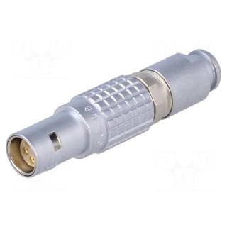 Connector: circular | 0B | plug | female | PIN: 5 | soldering | for cable