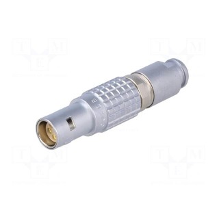 Connector: circular | Series: 0B | plug | female | soldering | for cable