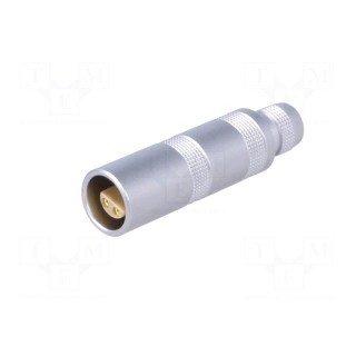 Connector: circular | 0S | plug | male/female | PIN: 4(2+2) | soldering