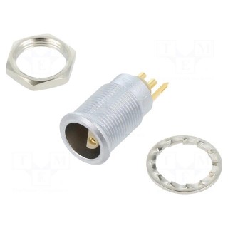 Connector: circular | Series: 0S | socket | male/female | soldering
