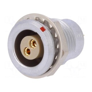 Connector: circular | 1B | socket | female | PIN: 2 | soldering | 15A