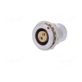 Connector: circular | Series: 1B | socket | female | soldering | PIN: 2