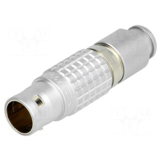 Connector: circular | 2B | plug | male | PIN: 10 | soldering | for cable