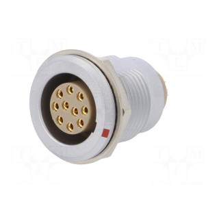Connector: circular | 2B | socket | female | PIN: 10 | soldering | 8A | IP50