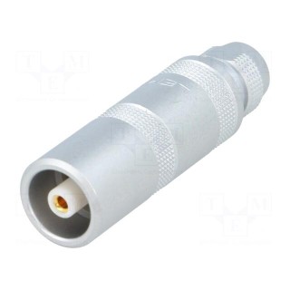Connector: coaxial | 1S | plug | female | soldering | for cable | 12A