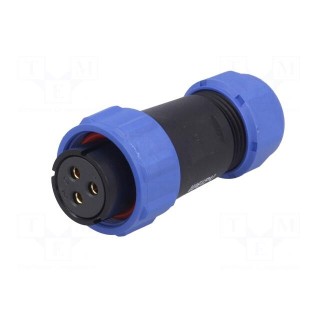 SP21 | plug | female | PIN: 3 | IP68 | 7÷12mm | screw terminal | for cable