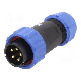 Plug | SP21 | male | PIN: 5 | IP68 | 7÷12mm | 10A | screw terminal | 500V