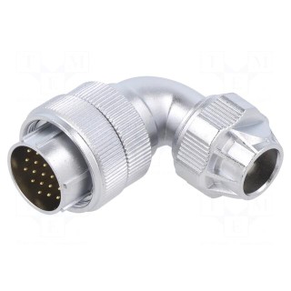 Plug | WF24 | male | PIN: 19 | IP65 | 9÷10.5mm | 5A | soldering | for cable