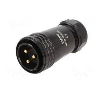 Plug | SA28 | male | PIN: 3 | IP67 | 13÷16mm | 50A | soldering | for cable