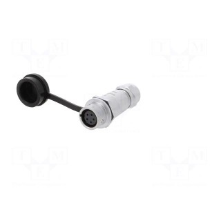 Plug | SF12 | female | PIN: 5 | IP67 | 4÷6.5mm | 5A | soldering | for cable