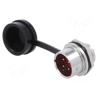 Socket | SA16 | male | PIN: 4 | IP67 | 5A | soldering | 500V | 0.75mm2