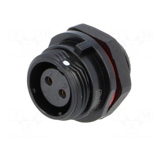 Socket | SP13 | female | PIN: 2 | IP68 | 13A | soldering | 250V | 2mm2