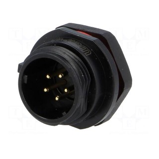SP13 | socket | male | PIN: 5 | IP68 | 5A | soldering | for panel mounting