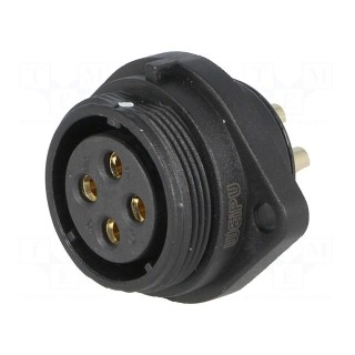 Socket | SP21 | female | PIN: 4 | IP68 | 30A | soldering | 500V | 4mm2