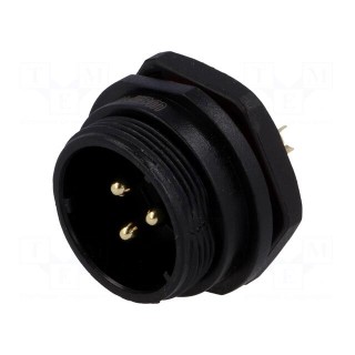 SP21 | socket | male | PIN: 3 | IP68 | soldering | 500V | 4mm2 | 30A | -25÷85°C