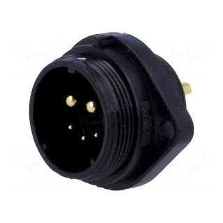 SP21 | socket | male | PIN: 5(2+3) | IP68 | soldering | 500V | Inom 1: 30A