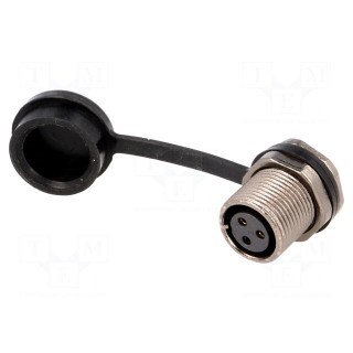 Socket | ST12 | female | PIN: 3 | IP67 | 13A | soldering | 250V | 2mm2