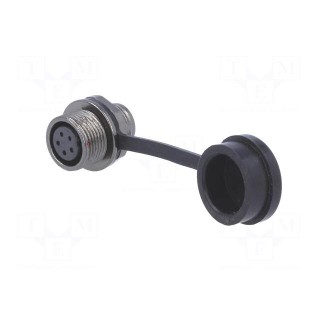 ST12 | socket | female | PIN: 5 | IP67 | 5A | soldering | 180V | 0.75mm2
