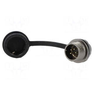 ST12 | socket | male | PIN: 5 | IP67 | 5A | soldering | 180V | 0.75mm2