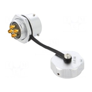 Socket | WY20 | female | PIN: 4 | IP67 | 25A | soldering | 500V | 4mm2 | 11AWG