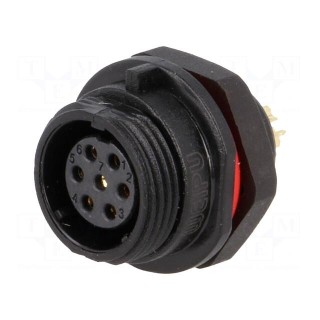 Socket | SP13 | female | PIN: 7 | IP68 | 5A | soldering | 125V | 0.75mm2