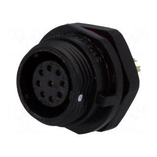 SP13 | socket | female | PIN: 9 | IP68 | 3A | soldering | 125V | 0.75mm2
