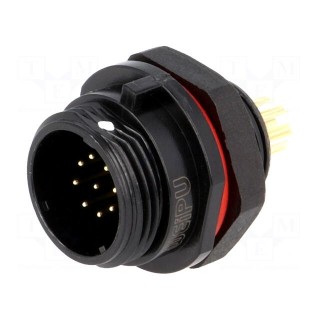 SP13 | socket | male | PIN: 9 | IP68 | 3A | soldering | for panel mounting