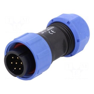 SP17 | plug | male | PIN: 7 | IP68 | 6÷10mm | soldering | for cable | 400V