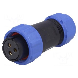 SP21 | plug | female | PIN: 3 | IP68 | 7÷12mm | screw terminal | for cable