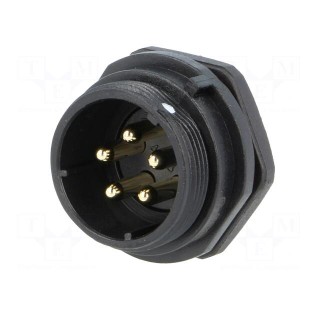 SP21 | socket | male | PIN: 5 | IP68 | soldering | 500V | 4mm2 | 30A | -25÷85°C