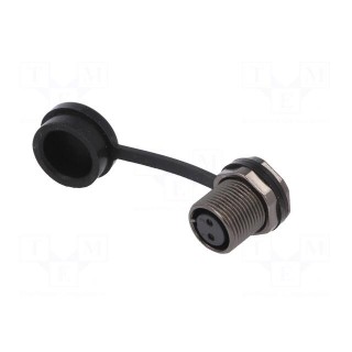 ST12 | socket | female | PIN: 2 | IP67 | 13A | soldering | 250V | 2mm2