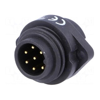WA22 | socket | male | PIN: 7 | 6+PE | IP67 | 10A | soldering | 250V