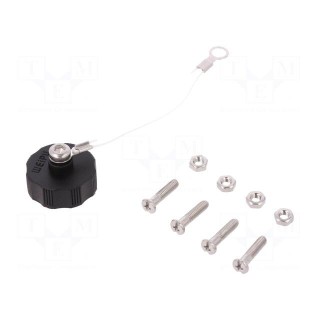 WS | socket | female | PIN: 12 | flange (4 holes),for panel mounting