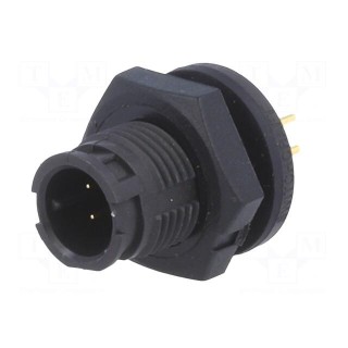 Connector: circular | EN2 | socket | male | THT | for panel mounting