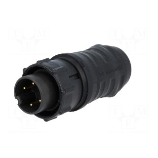 Connector: circular | EN3 | plug | male | soldering | for cable | PIN: 4