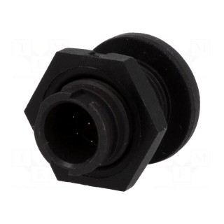 Connector: circular | EN2 | socket | male | THT | for panel mounting