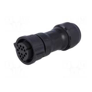 Connector: circular | plug | for cable | PIN: 12 | female | crimped | IP68