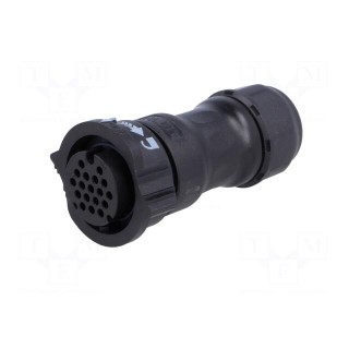 Connector: circular | plug | for cable | PIN: 18 | female | crimped | IP68