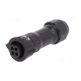 Connector: circular | plug | for cable | PIN: 4 | female | with contacts