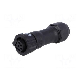 Connector: circular | plug | for cable | PIN: 8 | female | with contacts