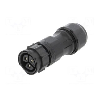 Connector: circular | plug | for cable | PIN: 3 | female | with contacts