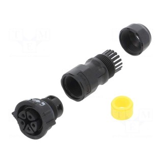 Connector: circular | plug | for cable | PIN: 5 | female | with contacts