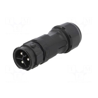 Connector: circular | plug | for cable | PIN: 3 | male | with contacts