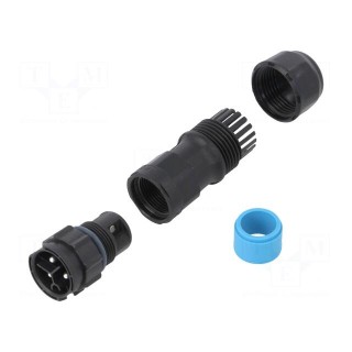 Connector: circular | male | plug | screw terminal | PIN: 3 | for cable