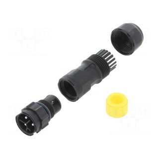 Connector: circular | male | plug | screw terminal | PIN: 3 | for cable