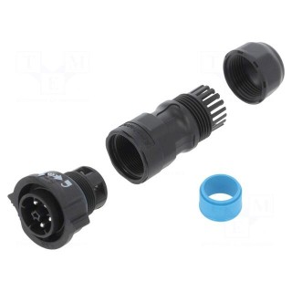 Connector: circular | male | plug | screw terminal | PIN: 5 | for cable