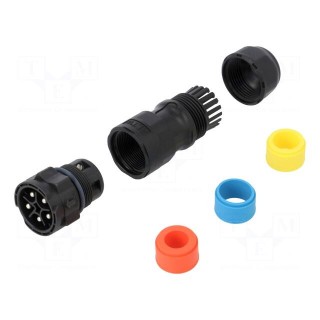 Connector: circular | plug | for cable | PIN: 5 | male | with contacts