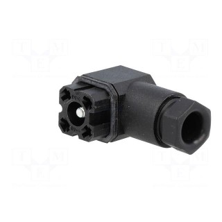Connector: rectangular | G | plug | female | PIN: 4 | tinned | IP65 | black