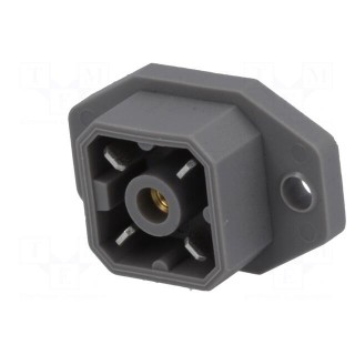 Connector: rectangular | G | socket | male | PIN: 4 | tinned | IP65 | grey