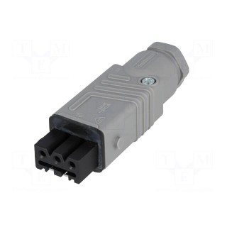 Connector: rectangular | ST | plug | female | PIN: 3 | tinned | IP54 | 16A